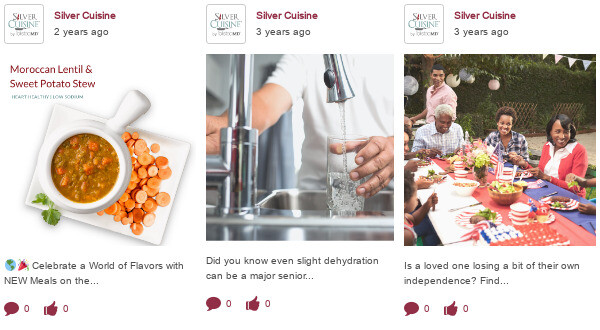 Follow Silver Cuisine on Facebook for the latest tips on senior health